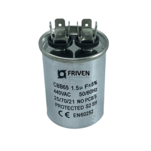 Capacitor Permanente 1,5UF 440V Alumínio CBB65 - Friven