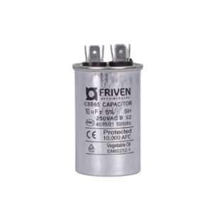 Capacitor Permanente 10UF 250V Alumínio CBB65 - Friven