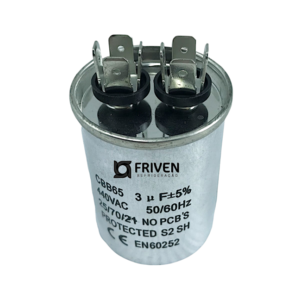 Capacitor Permanente 3UF 440V Alumínio CBB65 - Friven
