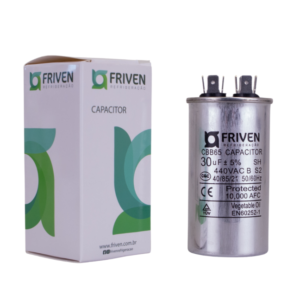 Capacitor Permanente 30UF 440V Alumínio CBB65 - Friven