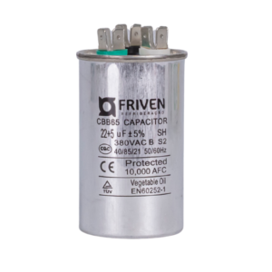 Capacitor Duplo 15 + 3UF 380V Alumínio CBB65 - Friven