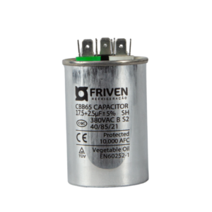 Capacitor Duplo 17,5 + 2,5UF 380V Alumínio CBB65 - Friven