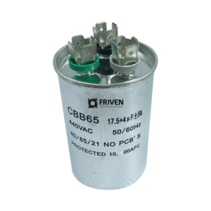 Capacitor Duplo 17,5 + 4UF 440V Alumínio CBB65 - Friven