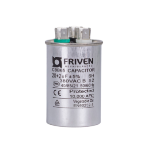 Capacitor Duplo 20 + 2UF 380V Alumínio CBB65 - Friven