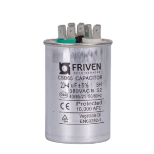 Capacitor Duplo 20 + 4UF 380V Alumínio CBB65 - Friven