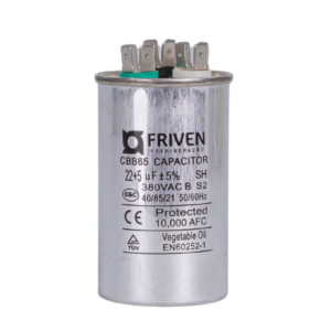Capacitor Duplo 22 + 5 UF 380V Alumínio CBB65 - Friven