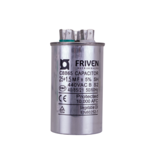 Capacitor Duplo 25 + 1,5UF 440V Alumínio CBB65 - Friven