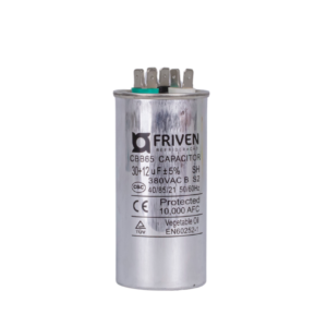 Capacitor Duplo 30 + 12 UF 380V Alumínio CBB65 - Friven