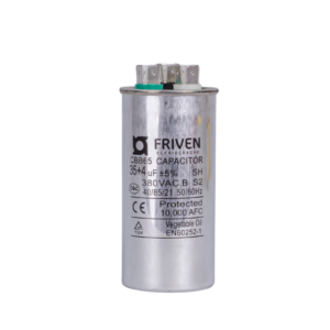 Capacitor Duplo 30 + 3UF 440V Alumínio CBB65 - Friven