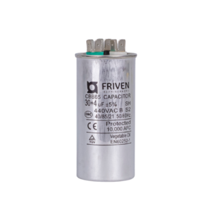 Capacitor Duplo 30 + 4 UF 440V Alumínio CBB65 - Friven
