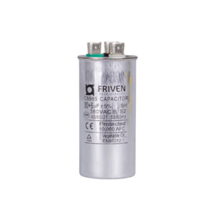 Capacitor Duplo 30 + 6 UF 380V Alumínio CBB65 - Friven