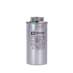 Capacitor Duplo 35 + 3UF 440V Alumínio CBB65 - Friven