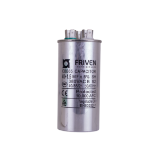 Capacitor Duplo 40 + 1,5UF 380V Alumínio CBB65 - Friven