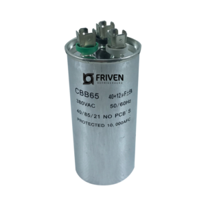 Capacitor Duplo 40 + 12UF 380V Alumínio CBB65 -Friven