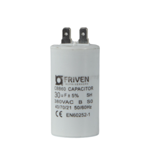 Capacitor Permanente 30UF 380V Termoplástico CBB60 - Friven