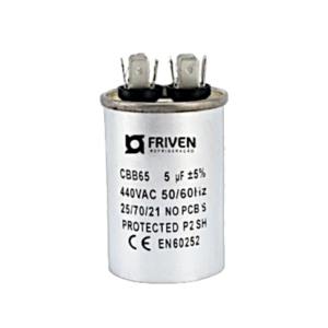 Capacitor Permanente 5UF 440V Alumínio CBB65 - Friven