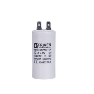 Capacitor Permanente 12UF 450V Termoplástico CBB60 - Friven