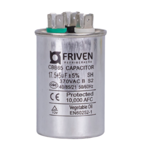 Capacitor Duplo 17,5 + 5 UF 370 V Alumínio CBB65 - Friven