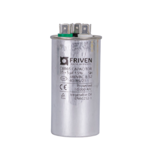 Capacitor Duplo 20 + 5UF 380V Alumínio CBB65 - Friven