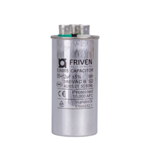 Capacitor Duplo 25 + 3UF 380V Alumínio CBB65 - Friven