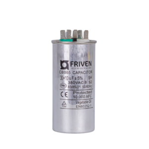 Capacitor Duplo 30 + 10UF 380V Alumínio CBB65 - Friven