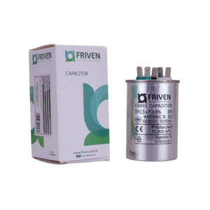 Capacitor Duplo 15 + 2,5UF 440V Alumínio CBB65 - Friven