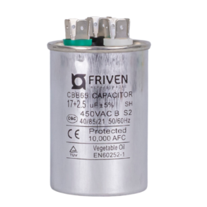 Capacitor Duplo 17 + 2,5UF 450V Alumínio CBB65 - Friven