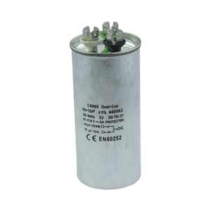 Capacitor Duplo 45 + 10UF 440V Alumínio CBB65 - Friven