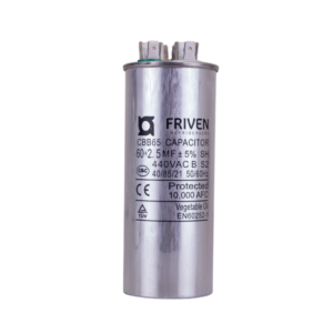 Capacitor Duplo 60 + 2,5UF 440V Alumínio CBB65 - Friven