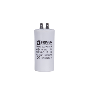 Capacitor Permanente 40UF 440V CBB60 p/ Compressor Rotativo - Friven