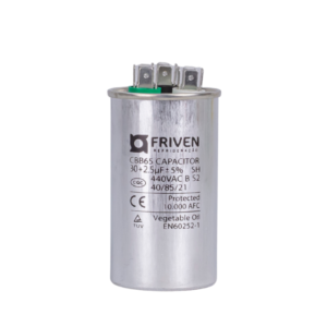 Capacitor Duplo 30 + 2,5UF 440V Alumínio CBB65 - Friven