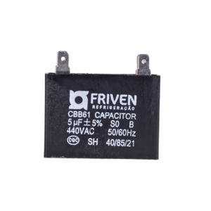 Capacitor Preto Quadrado 5Uf 440V Cbb61 - Friven
