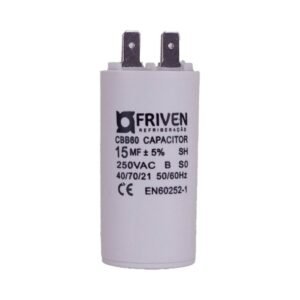 Capacitor Permanente 15UF 250V Termoplástico CBB60 - Friven