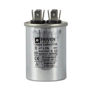 Capacitor Permanente 6UF 440V Alumínio CBB65 -Friven