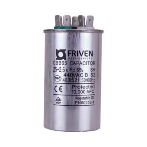 Capacitor Duplo 25 + 2,5UF 440V Alumínio CBB65 - Friven