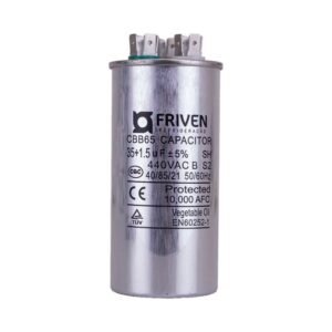 Capacitor Duplo 35 + 1,5UF 440V Alumínio CBB65 - Friven