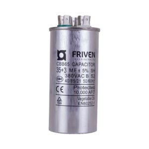 Capacitor Duplo 35 + 3UF 380V Alumínio CBB65 - Friven