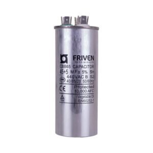 Capacitor Duplo 45 + 5UF 440V Alumínio CBB65 - Friven