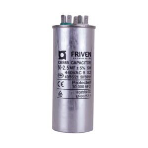 Capacitor Duplo 50 + 2,5UF 440V Alumínio CBB65 - Friven