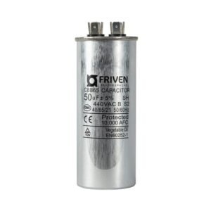 Capacitor Permanente 50UF 440V Alumínio CBB65 - Friven