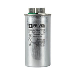 Capacitor Duplo 45 + 5UF 380V Alumínio CBB65 - Friven