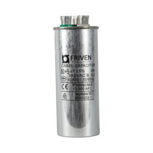 Capacitor Duplo 50 + 5UF 380V Alumínio CBB65 - Friven