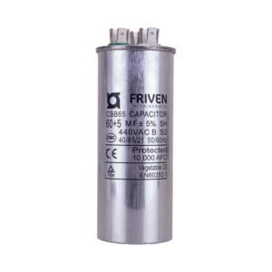 Capacitor Duplo 60 + 5UF 440V Alumínio CBB65 - Friven