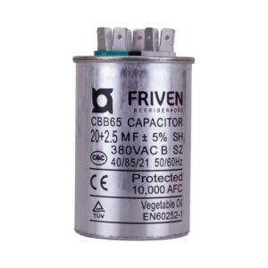 Capacitor Duplo 25 + 2,5UF 380V Alumínio CBB65 - Friven